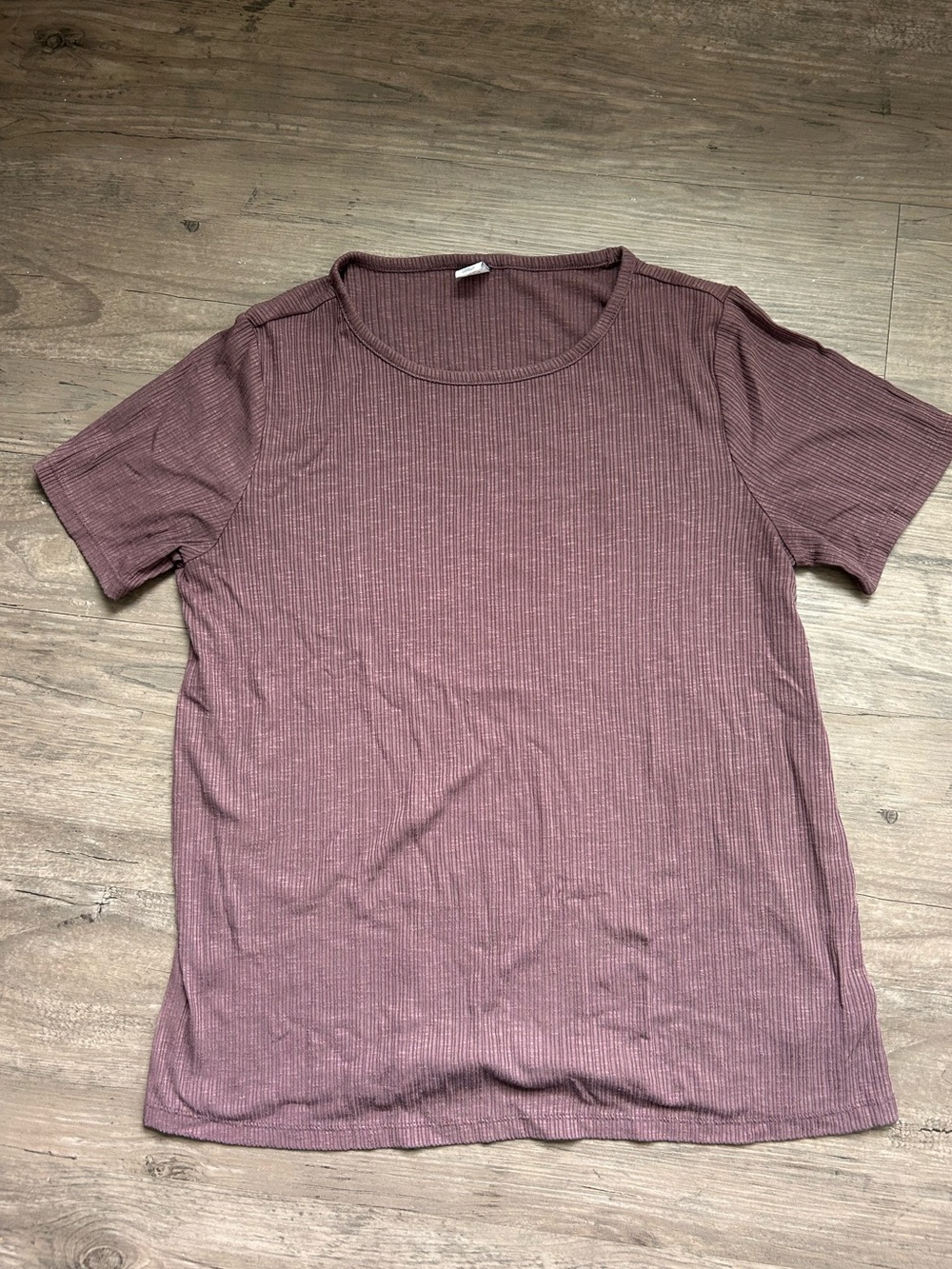 Old Navy Short Sleeve Ribbed Tee - Dusty Mauve